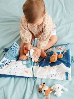 Brinquedos-Primeira idade-Bonecos-doudou, peluches e brinquedos em tecido-Livro de atividades + peluches em veludo, Floresta Encantada