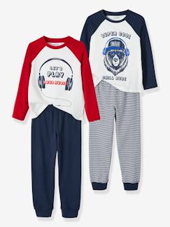 Lote de 2 pijamas música Menino 2-14 anos-Lote de 2 pijamas música