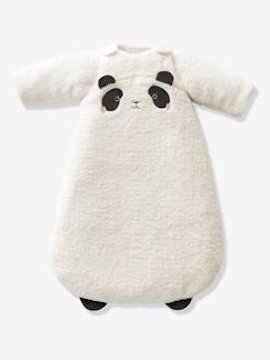 Saco de bebé com mangas amovíveis, em sherpa, Panda -Saco de bebé com mangas amovíveis, em sherpa, Panda