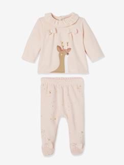 Pijama de Natal, 2 peças, em veludo, para bebé -Pijama de Natal, 2 peças, em veludo, para bebé