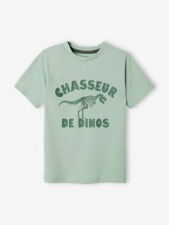 T-shirt de mangas curtas com mensagem, para menino Menino 2-14 anos-T-shirt de mangas curtas com mensagem, para menino