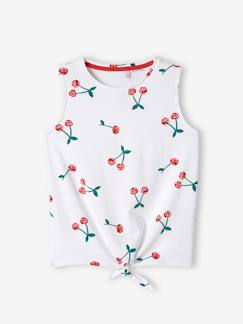 Top estampado com nó, para menina -Top estampado com nó, para menina