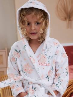 Menina 2-14 anos-Roupões de banho-Robe personalizável para criança, Água de Rosas, Oeko Tex®