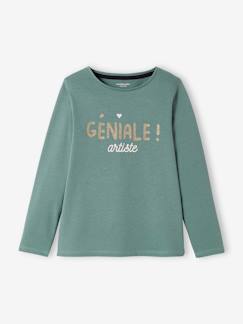 Camisola com mensagem, para menina Menina 2-14 anos-Camisola com mensagem, para menina