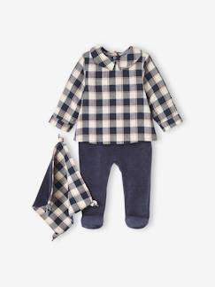 Pijama 2 em 1 com boneco-doudou a condizer, para bebé menino