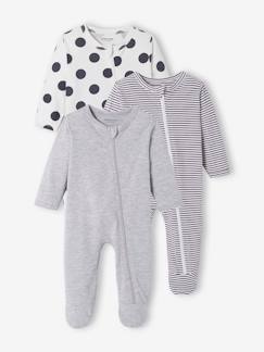 Lote de 3 pijamas em jersey, para bebé Bebé 0-36 meses-Lote de 3 pijamas em jersey, para bebé