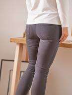 Jeans slim, entrepernas 76 cm, para grávida CINZENTO ESCURO LISO 