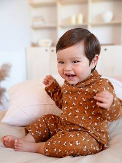 Pijama com abertura à frente, em algodão, para bebé menina