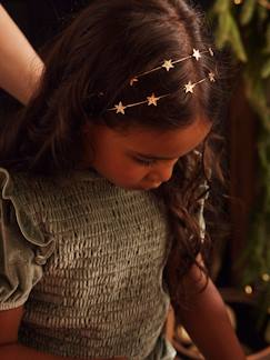 Bandolete em metal com estrelas, para menina -Bandolete em metal com estrelas, para menina