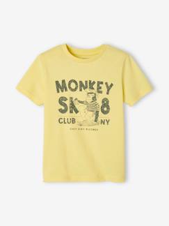 T-shirt de mangas curtas com mensagem, para menino Menino 2-14 anos-T-shirt de mangas curtas com mensagem, para menino