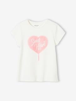 T-shirt com mensagem, para menina Menina 2-14 anos-T-shirt com mensagem, para menina