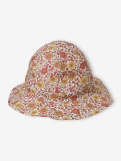 Chapéu tipo bob reversível, estampado vintage, para bebé menina Chapéu tipo bob reversível, estampado vintage, para bebé menina