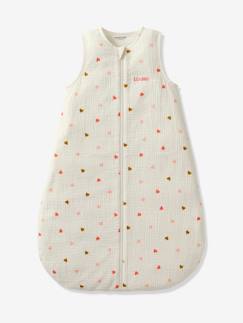 Saco de bebé especial verão, em gaze de algodão com abertura ao centro, Pequenos Corações