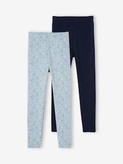 Lote de 2 leggings sortidas, para menina Menina 2-14 anos-Lote de 2 leggings sortidas, para menina