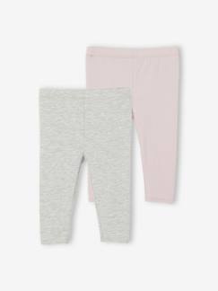 Lote de 2 leggings compridos, para bebé menina Bebé 0-36 meses-Lote de 2 leggings compridos, para bebé menina