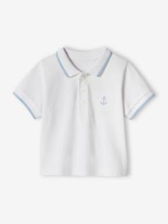 Polo personalizável bordado no peito, para bebé menino -Polo personalizável bordado no peito, para bebé menino