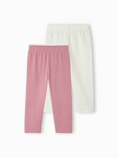 Lote de 2 leggings pela barriga das pernas, para menina Menina 2-14 anos-Lote de 2 leggings pela barriga das pernas, para menina