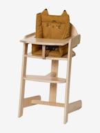 Almofada para cadeira alta, da Vertbaudet AZUL MEDIO AS RISCAS+BRANCO MEDIO LISO COM MOTIVO+cru+mostarda 