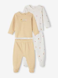 Bebé 0-36 meses-Pijamas, babygrows-Lote de 2 pijamas dinossauro, em interlock, para bebé