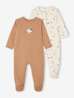 Lote de 2 pijamas, em interlock, para bebé