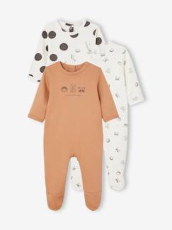 Bebé 0-36 meses-Pijamas, babygrows-Lote de 3 pijamas, em interlock, para bebé, BASICS