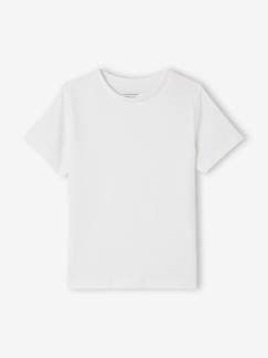Menino 2-14 anos-T-shirt lisa de mangas curtas, para menino