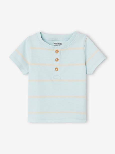 Conjunto t-shirt e calções, para bebé azul-céu 