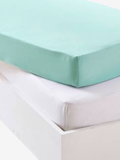 Lote de 2 lençóis-capa em jersey extensível, para bebé -Lote de 2 lençóis-capa em jersey extensível, para bebé