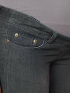 Jeans slim, entrepernas 78 cm, para grávida Ganga cinza 