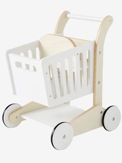 Brinquedos-Primeira idade- Baloiços, carrinhos de marcha, andarilhos e triciclos-Carrinho de compras em madeira