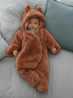 Bebé 0-36 meses-Blusões, ninhos-Macacões-Macacão acolchoado, aspeto pelinho, para bebé