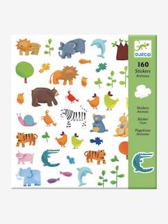 Brinquedos-160 animais autocolantes, da DJECO