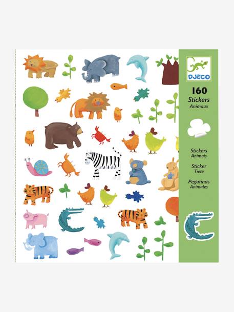 160 animais autocolantes, da DJECO multicolor 