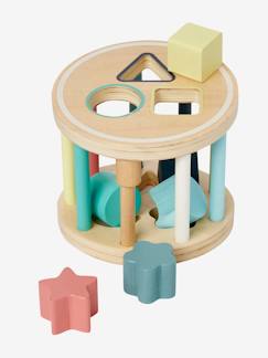 Brinquedos-Primeira idade-Caixa com formas cilíndricas, em madeira FSC®