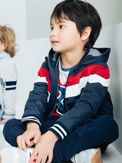 Menino 2-14 anos-Casacos, blusões-Parkas, Sobretudos-Blusão com capuz efeito color block, para menino