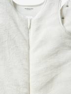 Saco de bebé em microfibra, mangas amovíveis, especial passeio Cru+Toupeira+Violeta 