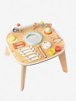 Brinquedos-Primeira idade-Primeiras manipulações-Mesa de atividades e de desenvolvimento musical em madeira FSC®
