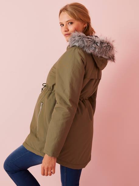 Parka evolutiva 3 em 1, para gravidez e pós-gravidez AZUL ESCURO LISO+VERDE ESCURO LISO 