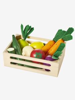 Brinquedos-Caixa de legumes em madeira