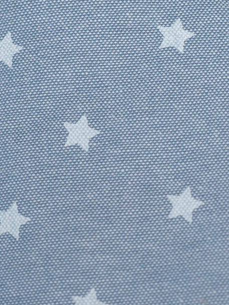 Proteção reversível para carrinho de bebé, da VERTBAUDET Azul claro/estrelas+Azul mesclado/estrelas+Cinza claro estampado+Riscas cinza/branco 
