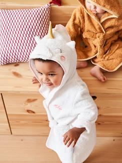 Têxtil-lar e Decoração-Roupa de banho-Roupões-Roupão de banho personalizável, para bebé, Unicórnio