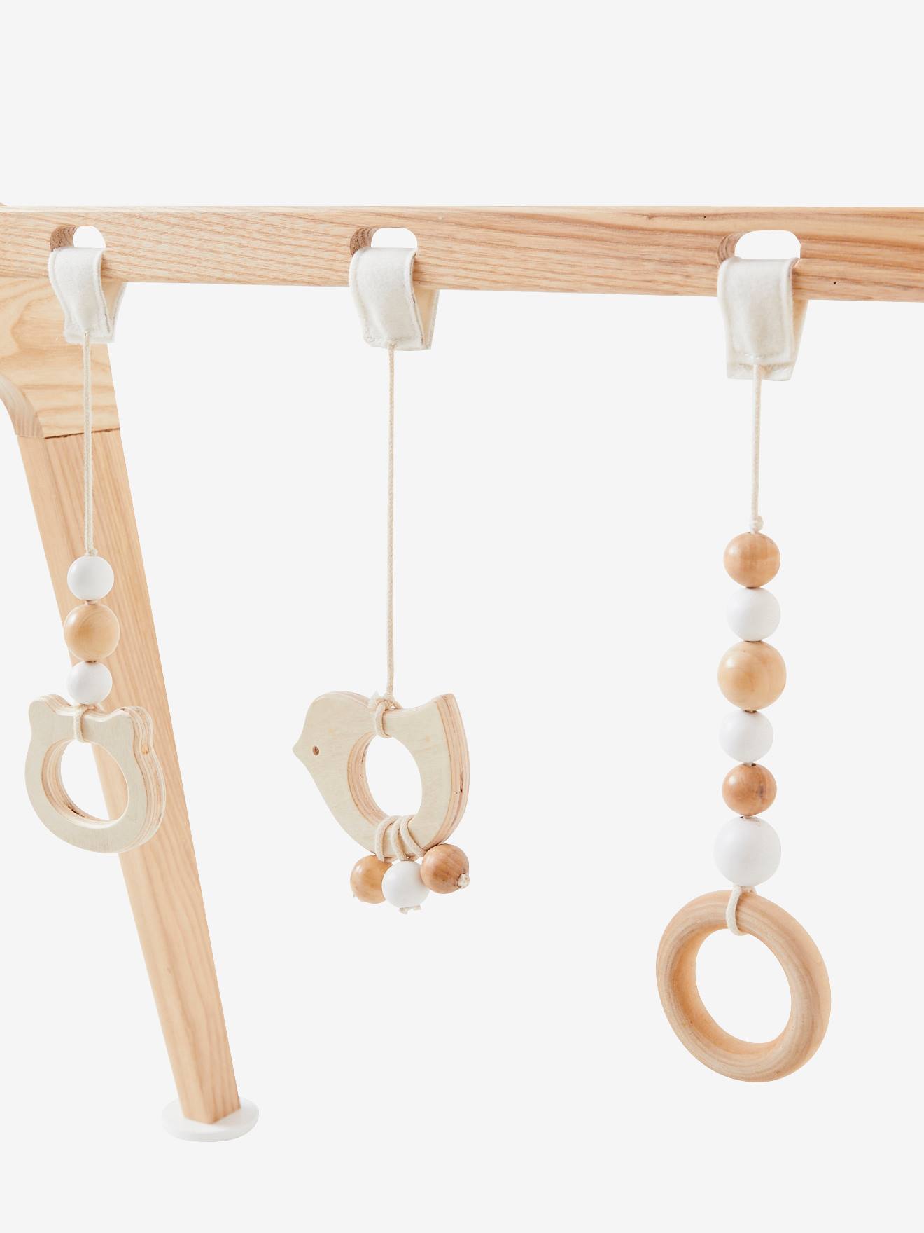 Arco de atividades modular, em madeira sem cor