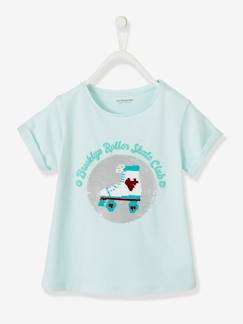 Menina 2-14 anos-T-shirts-T-shirt com lantejoulas reversíveis, para menina