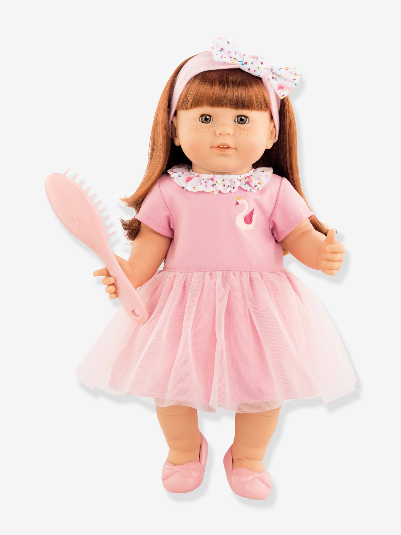 Boneca Bebé Alice 36 cm, COROLLE rosa medio liso