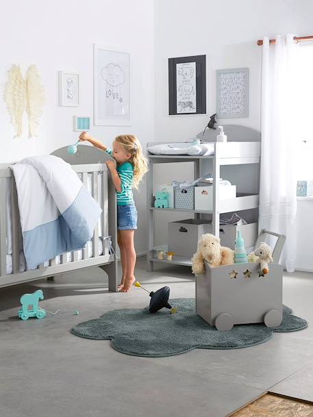 Mesa de mudas, tema Sirius Branco+Cinzento 