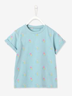 Menina 2-14 anos-T-shirts-T-shirt, bordado flores, para menina