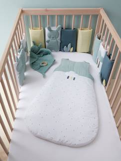 Têxtil-lar e Decoração-Roupa de cama bebé-Contorno de berço/contorno de parque antichoques, Menthe a L'eau