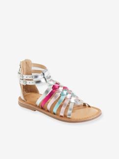 Calçado-Calçado menina (23-38)-Sandálias, chinelos-Sandálias em pele, estilo romano, para menina