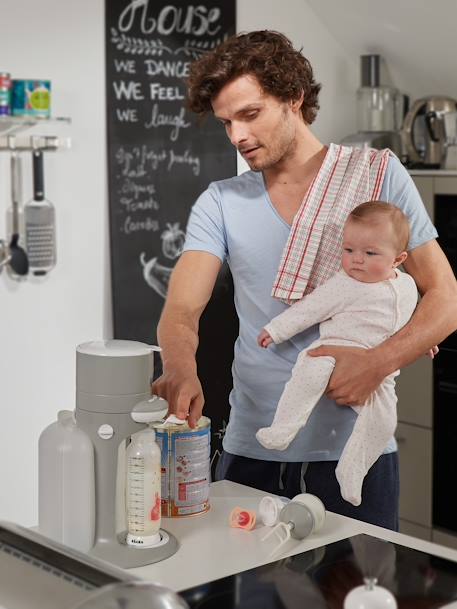 Preparador de biberões BEABA Bib'expresso sem BPA Branco/verde+Cinzento claro liso 