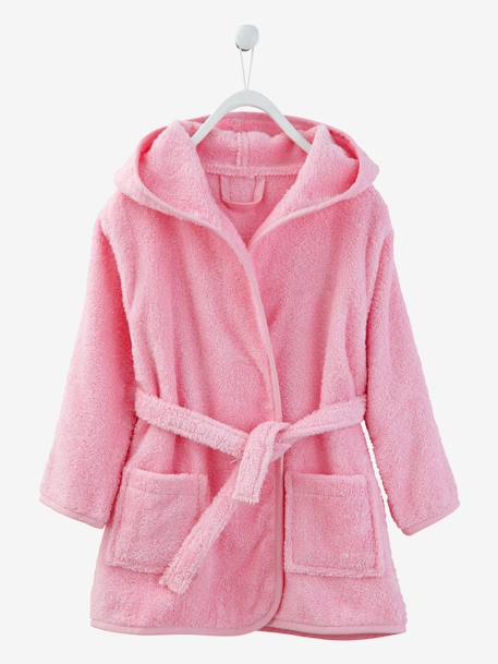 Roupão de banho com capuz, personalizável, para criança Azul Ganga+Azul Médio Liso+Rosa+Rosa Médio Liso+Verde Claro Liso+Violeta 